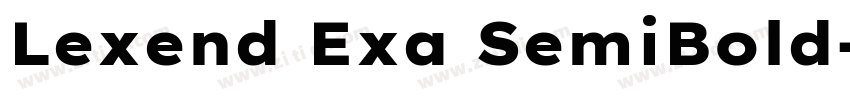 Lexend Exa SemiBold字体转换